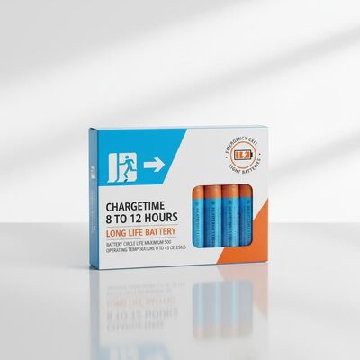 Thời gian sạc 8 đến 12 giờ Đèn Exit Khẩn cấp Pin Tuổi thọ pin dài với Chu kỳ pin tối đa 500 và Nhiệt độ hoạt động 0 đến 45 độ C