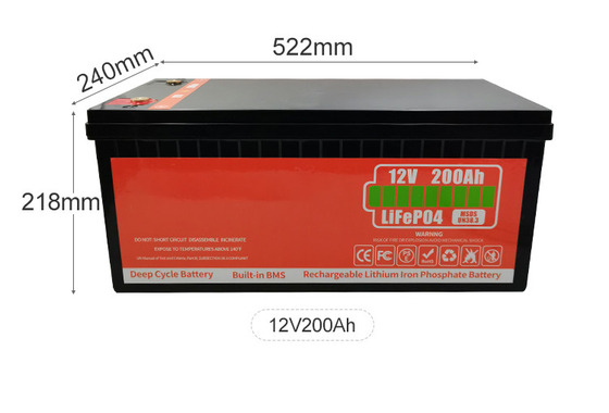 Tương thích với môi trường chu kỳ sâu 12V LiFePO4 pin 50Ah 200Ah Tự xả thấp