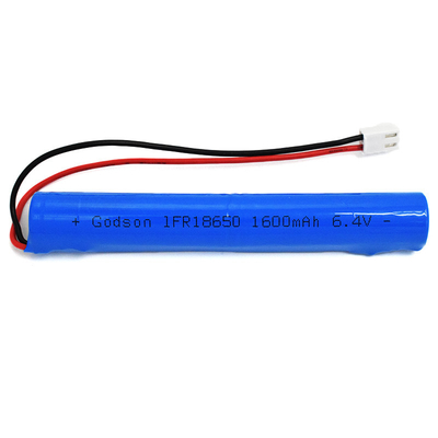 1600mAh 18650 LiFePO4 Gói pin 6.4V chiếu sáng khẩn cấp