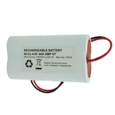 Bộ pin đèn thoát hiểm khẩn cấp Side By Side Gói 4,8 Volt D40000mAh NiCd