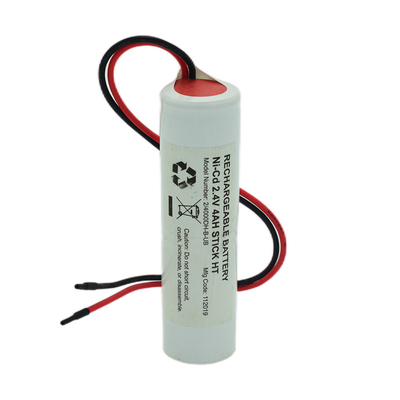 Ni Cd D4000mah 2.4 Volt Exit Light pin loại Stick với PVC trắng