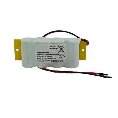 Kích thước C Đèn khẩn cấp Ni Cd Pin 2500mAh 4.8V Cạnh nhau