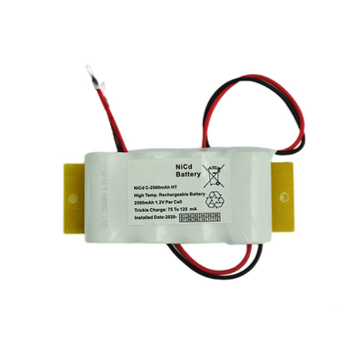 Kích thước C Đèn khẩn cấp Ni Cd Pin 2500mAh 4.8V Cạnh nhau