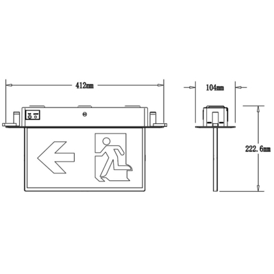 Đèn LED Downlight âm trần khẩn cấp 4W 40lm EGS4MRB
