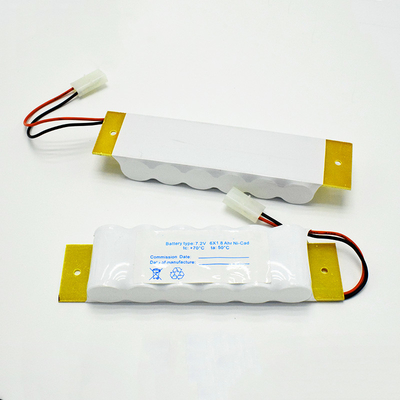 SC1800mAh 7.2 V Dấu hiệu lối ra Đèn khẩn cấp Pin Ni Cd có tấm ốp