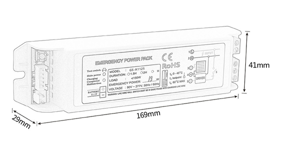 Li Ion Emergency Power Pack Inverter Type duy trì nguồn cấp cứu 11-20W GS-A1125