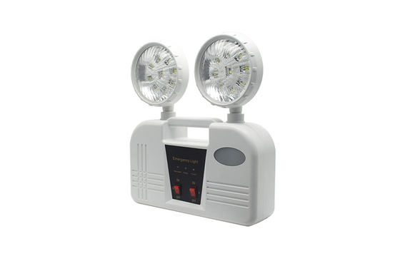 3h Thời gian 6W Twin Head Emergency Light AC 85-265V ABS
