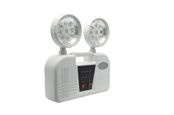3h Thời gian 6W Twin Head Emergency Light AC 85-265V ABS