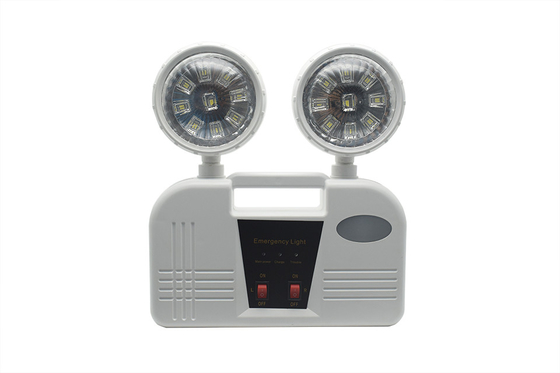 3h Thời gian 6W Twin Head Emergency Light AC 85-265V ABS