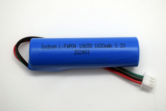 LiFePO4 18650 pin Lithium đèn khẩn cấp 1600mAh 3.2V loại Stick với kết nối NTC JST-XH-3P UL1007