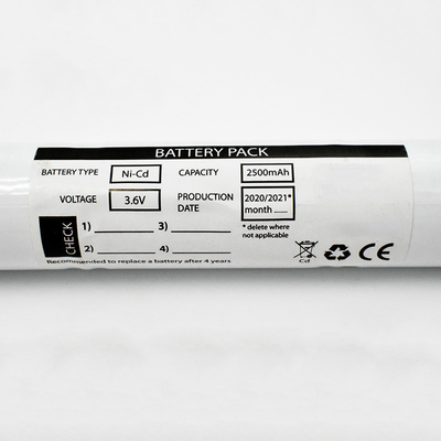 3.6V 2500mAh Ni-CD pin cho ánh sáng khẩn cấp với chi phí hiệu quả cao