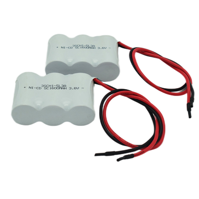 Nhà sản xuất tùy chỉnh 3.6V 1600mAh đèn khẩn cấp Ni Cd pin