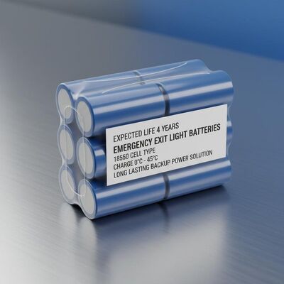 Tuổi thọ dự kiến 4 năm pin đèn thoát khẩn cấp 18650 loại pin sạc 0C 45C Giải pháp cung cấp điện dự phòng lâu dài