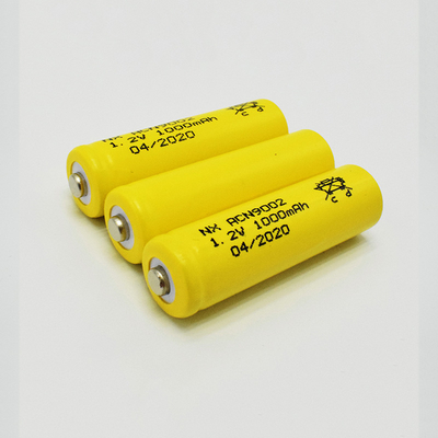 Tế bào pin PVC 1,2 V Nicd màu vàng Loại thanh AA1000mAh có thể sạc lại