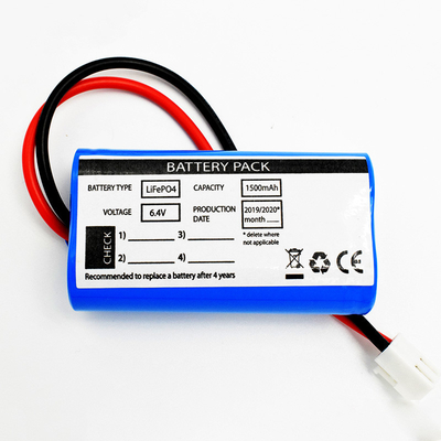 Bộ pin có thể sạc lại 1500 MAh LiFePO4 6.4V Loại Side By Side
