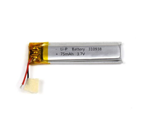 Pin Li-Polymer khẩn cấp 310938 75mAh 3.7V có đầu nối