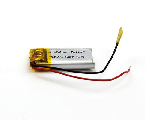 5g 431223 Pin Lithium Ion Đèn khẩn cấp 70mAh Tế bào 3.7V