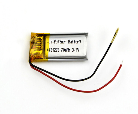 5g 431223 Pin Lithium Ion Đèn khẩn cấp 70mAh Tế bào 3.7V