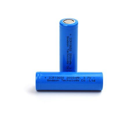 Pin có thể sạc lại ICR18650 3.7 V 2000mAh Lithium không mùi