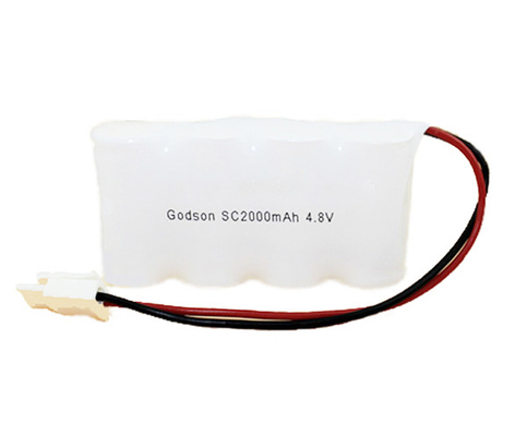 Bộ pin đèn thoát hiểm khẩn cấp Side By Side Gói 4,8 V SC2000mAh NiCd 36g
