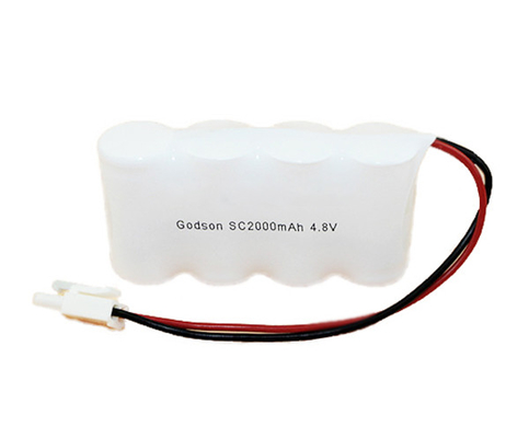 Bộ pin đèn thoát hiểm khẩn cấp Side By Side Gói 4,8 V SC2000mAh NiCd 36g