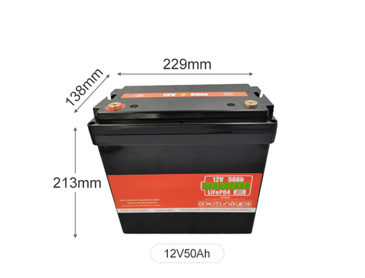 OEM pin lithium 12v 50Ah pin mặt trời gói với chu kỳ sâu