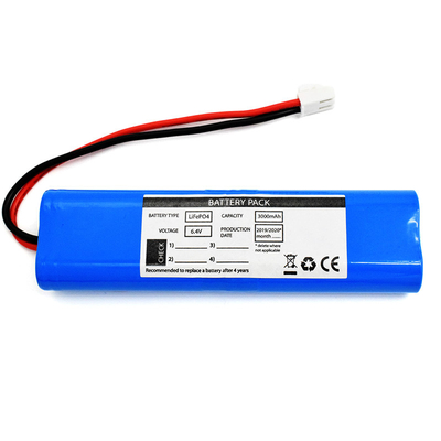 Pin chiếu sáng khẩn cấp Pin LiFePO4 3000mah 6.4V PVC xanh